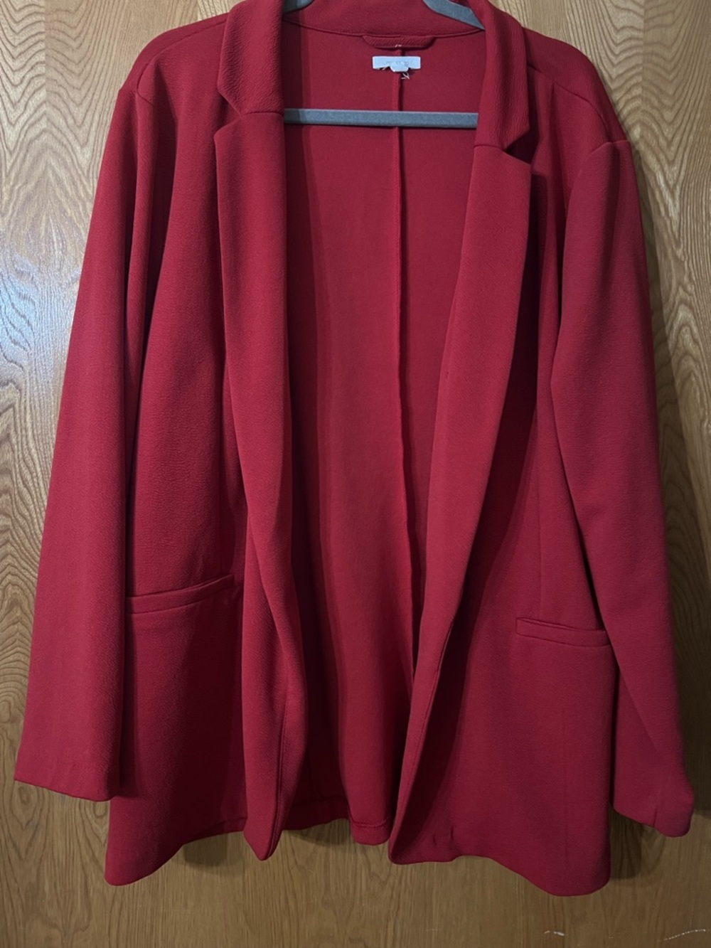 Maurices Bright Red Open-Front Blazer Jacket